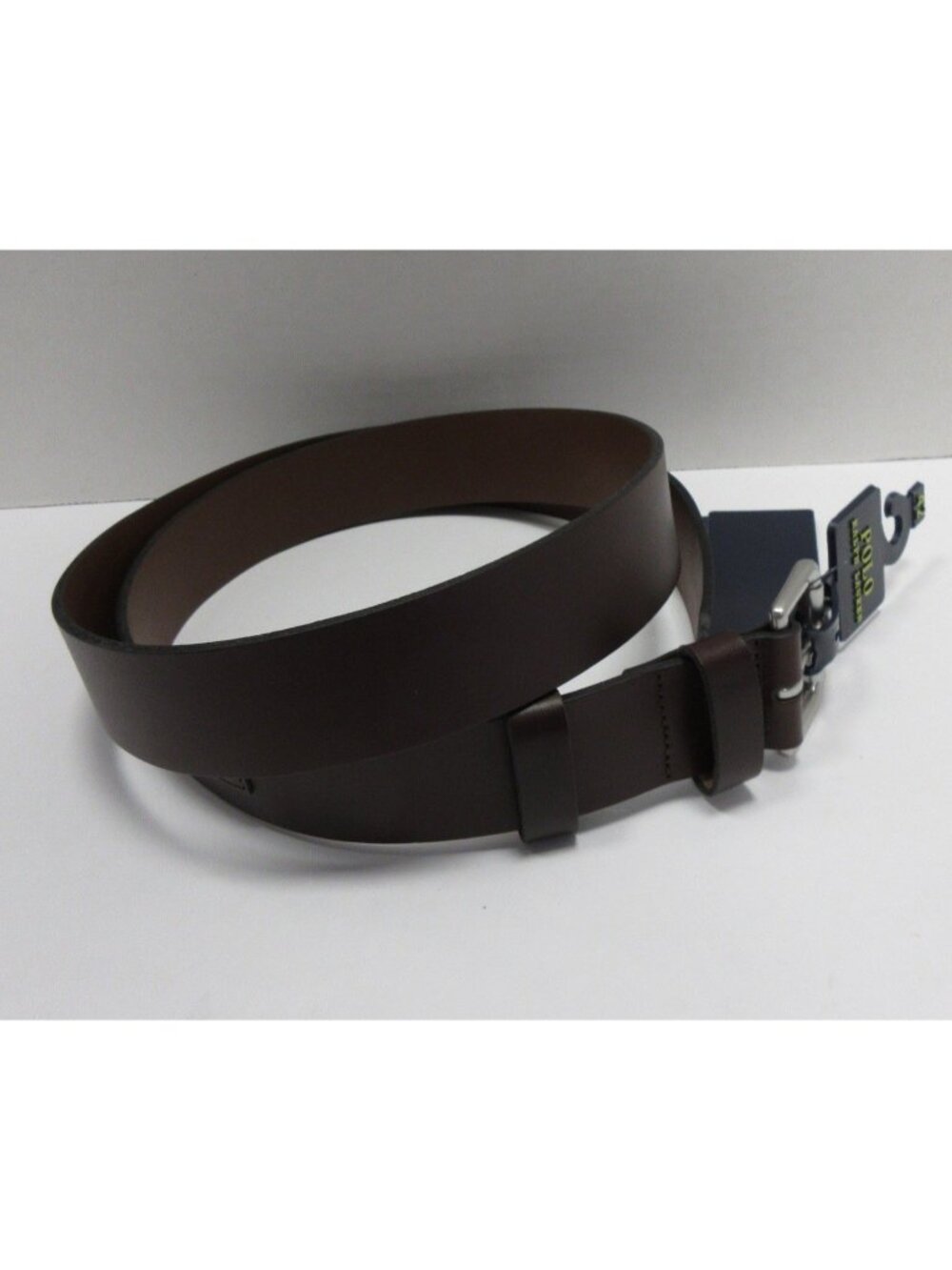 Polo Ralph Lauren Belt 42 Leather Y2K Minimalist Classic Silver Buckle